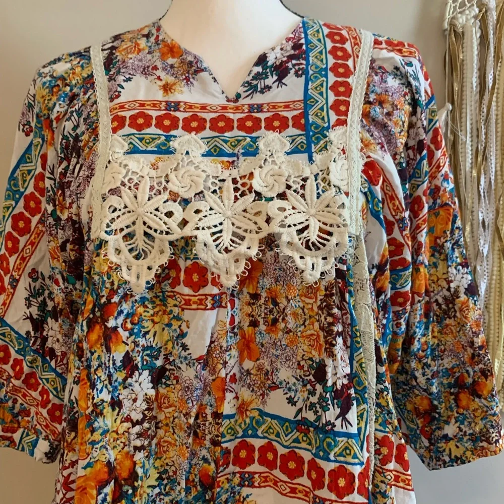 D O N A T E D Umgee size medium short sleeve EUC - Picture 2 of 6